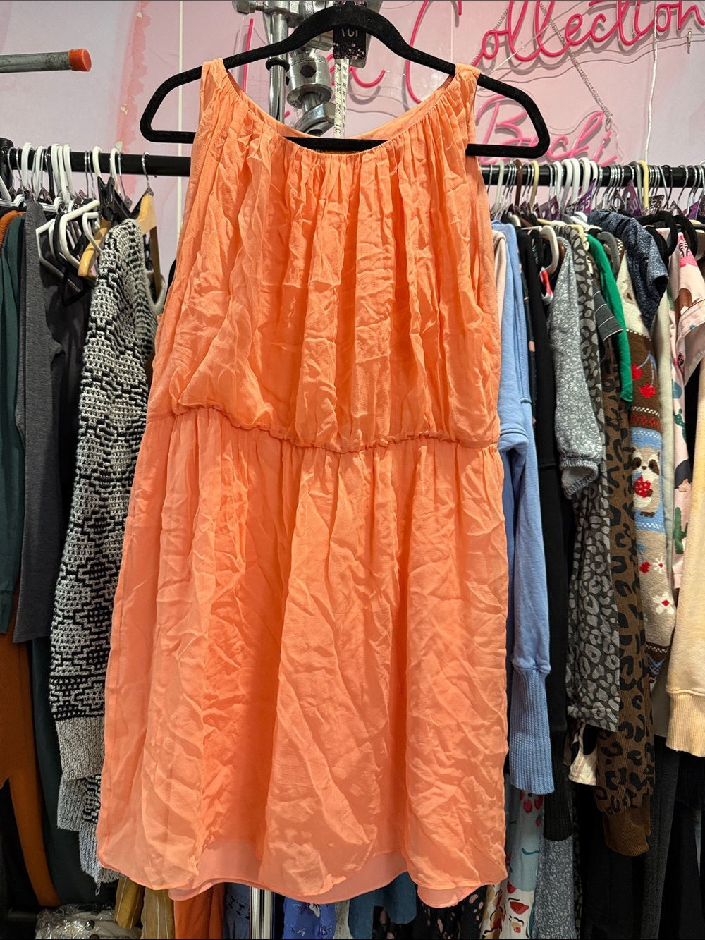 Alice + Olivia Peach Orange Tiered A-Line Skirt